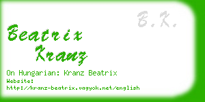 beatrix kranz business card